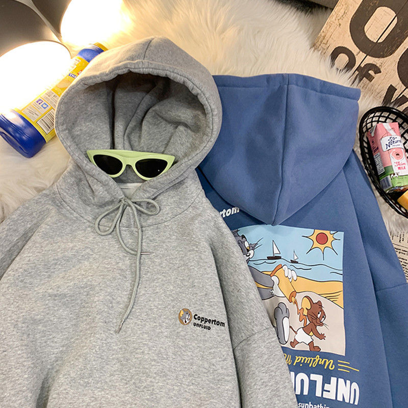 【Tops】春秋薄いキャラクターフーディー W13954