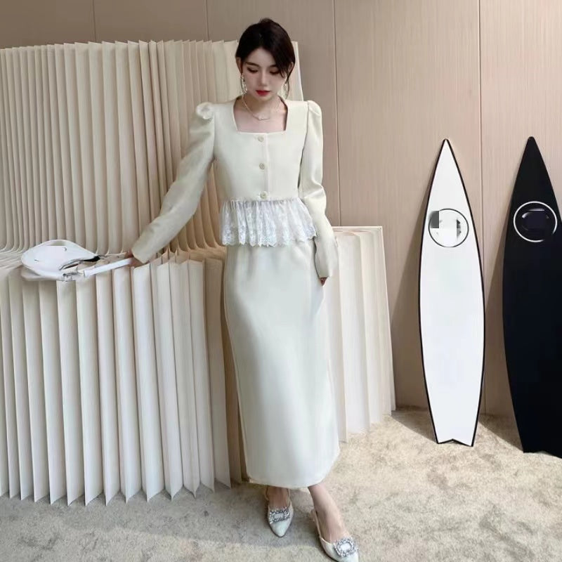 【Set】ジャケット+スカートセット W11070