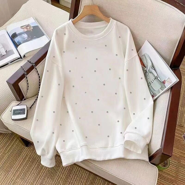 【Tops】ラウンドネック長袖プルオーバー W13015
