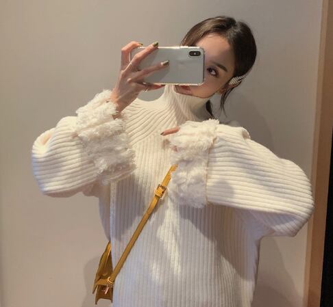 【tops】絶対欲しい!ハイネックタッセルニットセーター5色