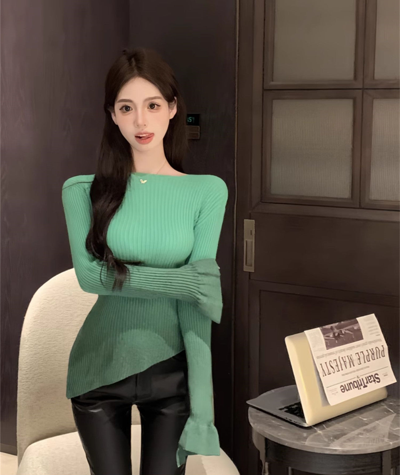 【Tops】タイダイ染めニット W13484