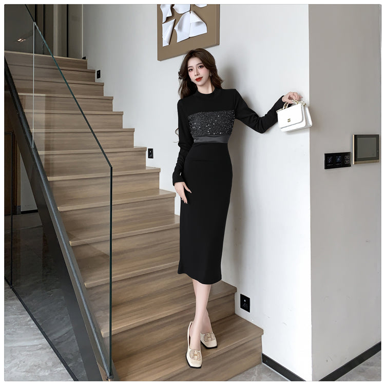 【Dress】チュール切り替えワンピース W14450
