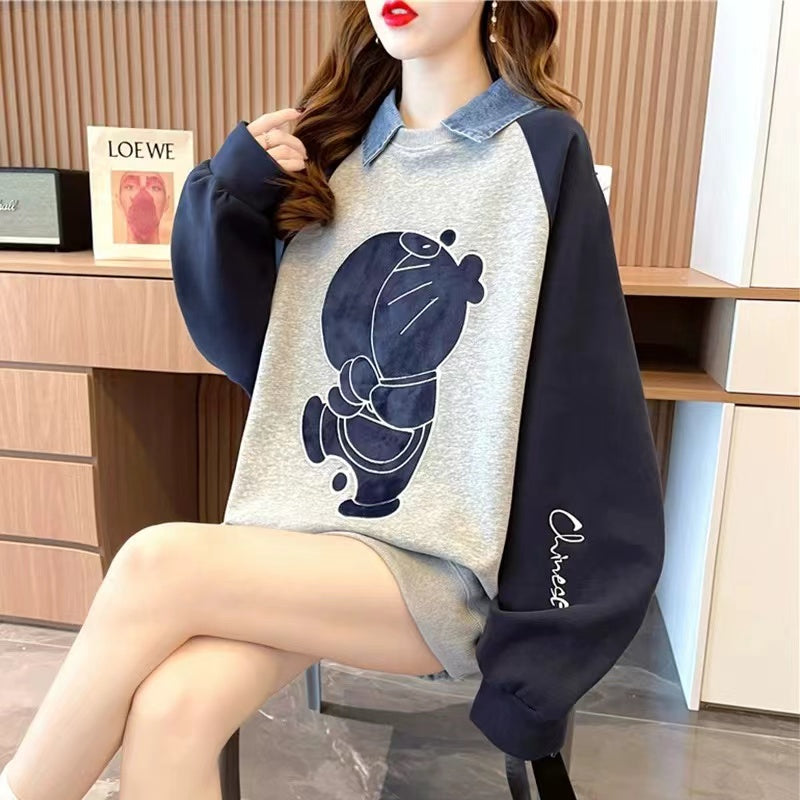【Tops】POLOネック配色プルオーバー W13960