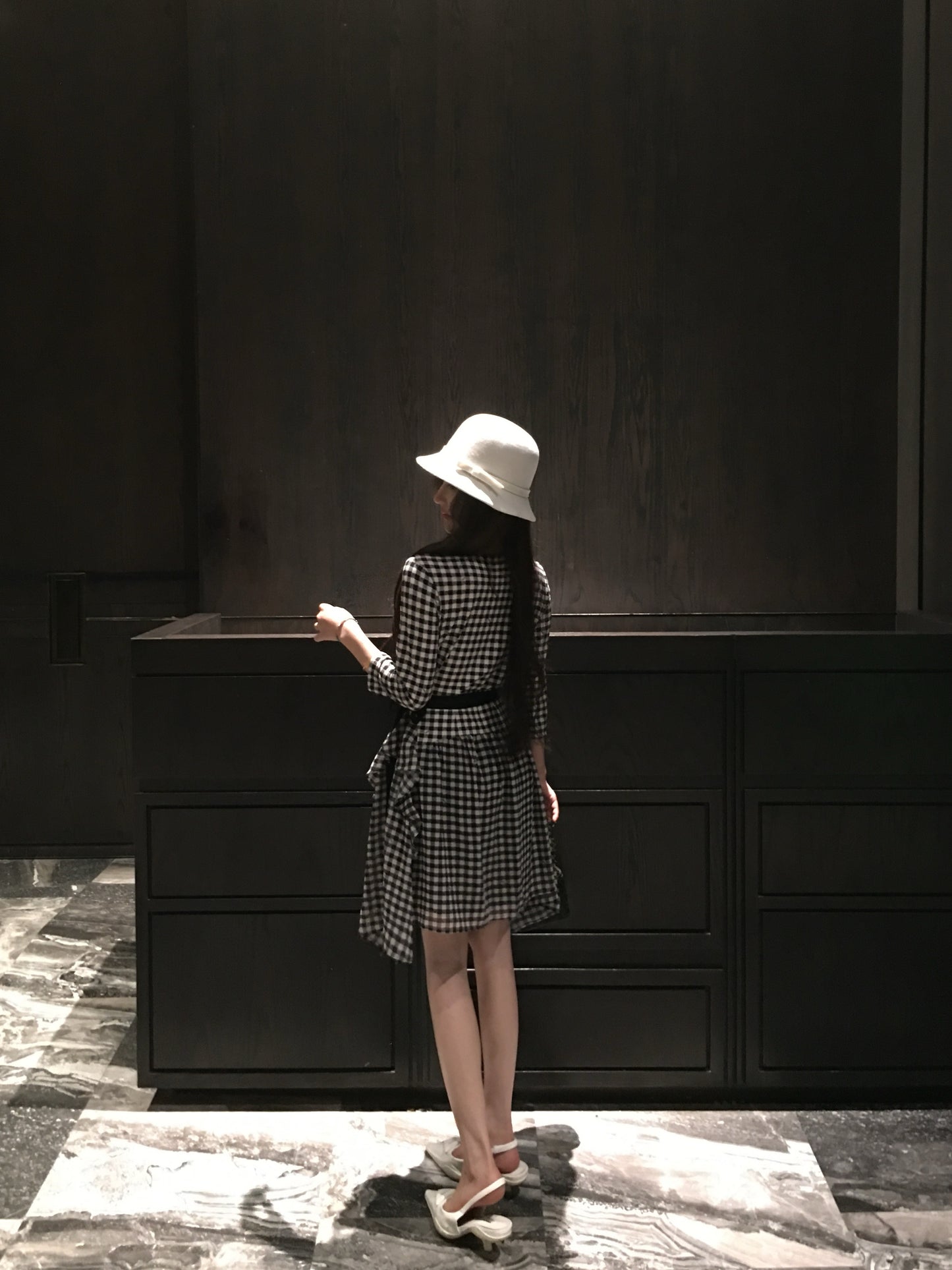 【Dress】チェック柄デートワンピース W14670