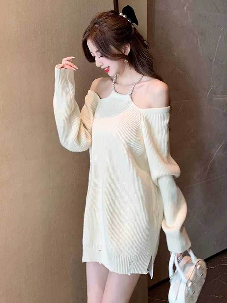 【Tops】ホルターネックセーター W13801