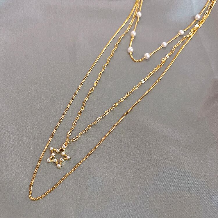 【雑貨】五芒星チェーンスタイル 鎖骨?ネックレス