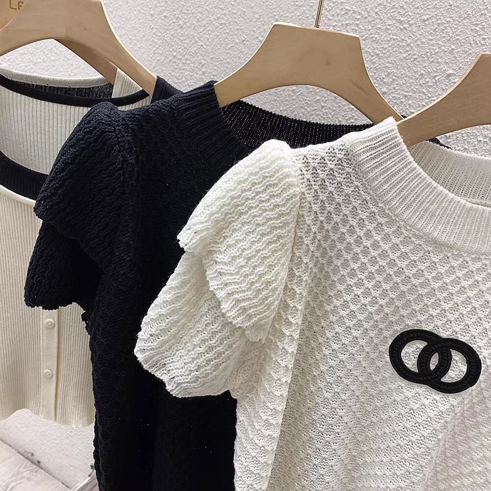 【tops】半袖ニットトップス M21874