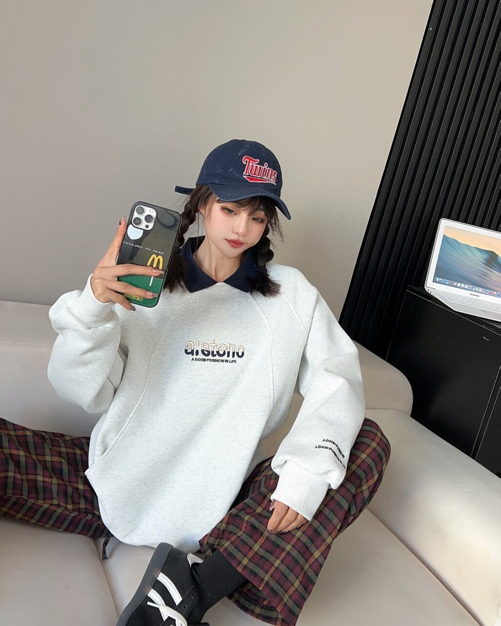 【tops】ポロネックスウェット W10528