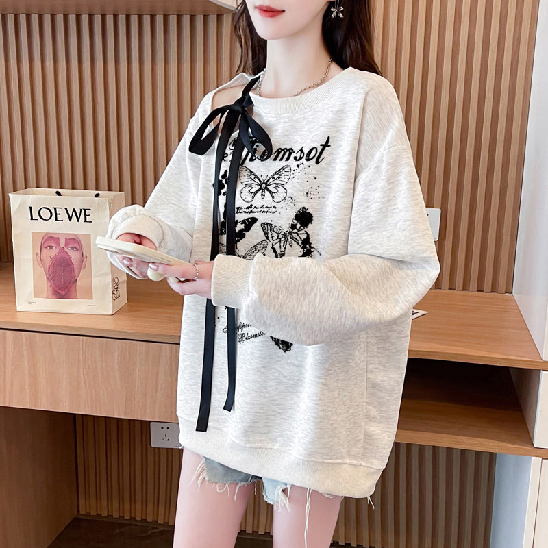 【Tops】リボンデザインプルオーバー W13967