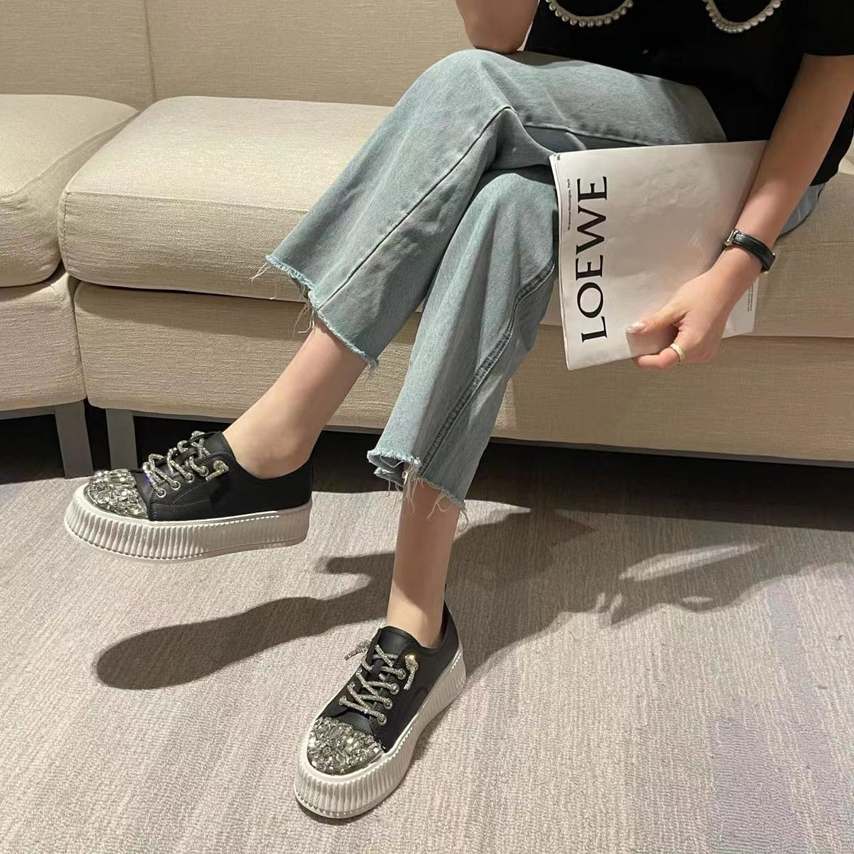 【Shoes】ダイヤモンドスニーカー W10446