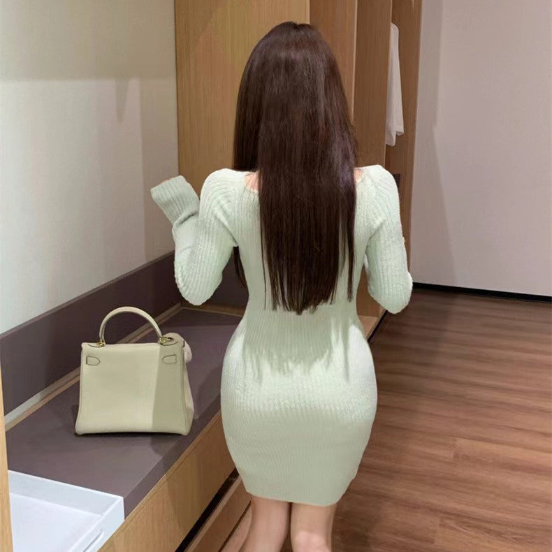 【Dress】タイトニットワンピース W10415