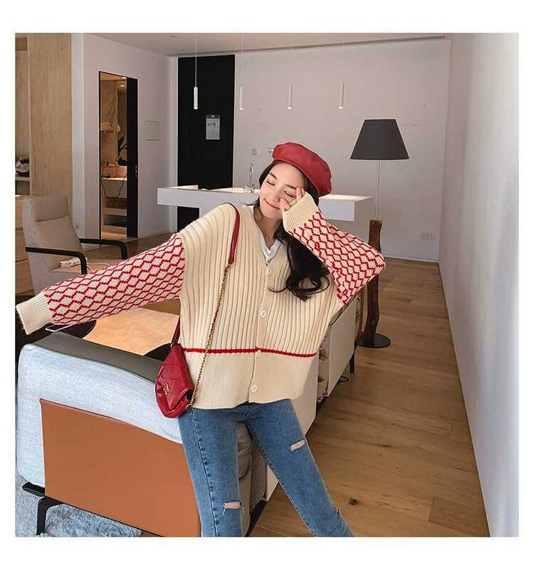 【outer】秋新作合わせやすいカジュアル大好評カーディガン2色