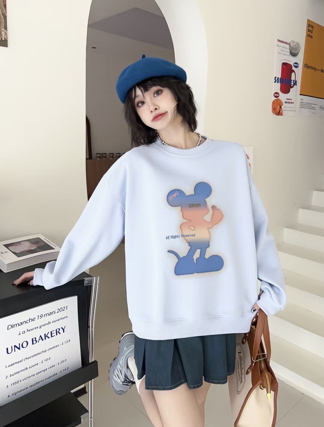 【tops】プリントスウェット W10540