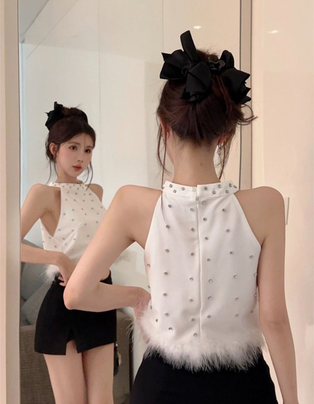 【Tops】ダイヤモンドタンクトップ W13565