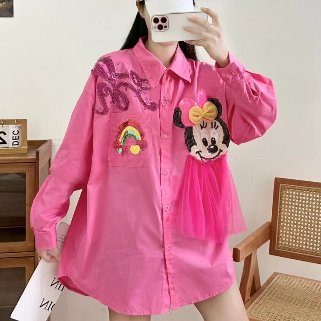 【tops】カートゥーンシャツトップス M21386