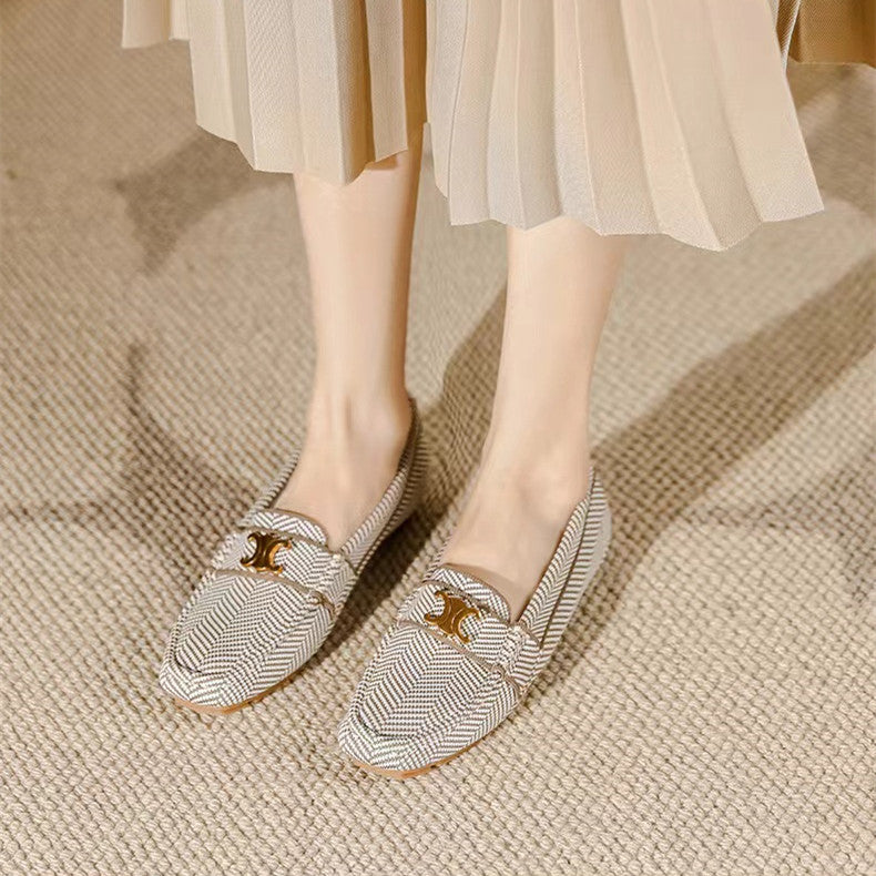 【Shoes】3色展開フラットシューズ W13354