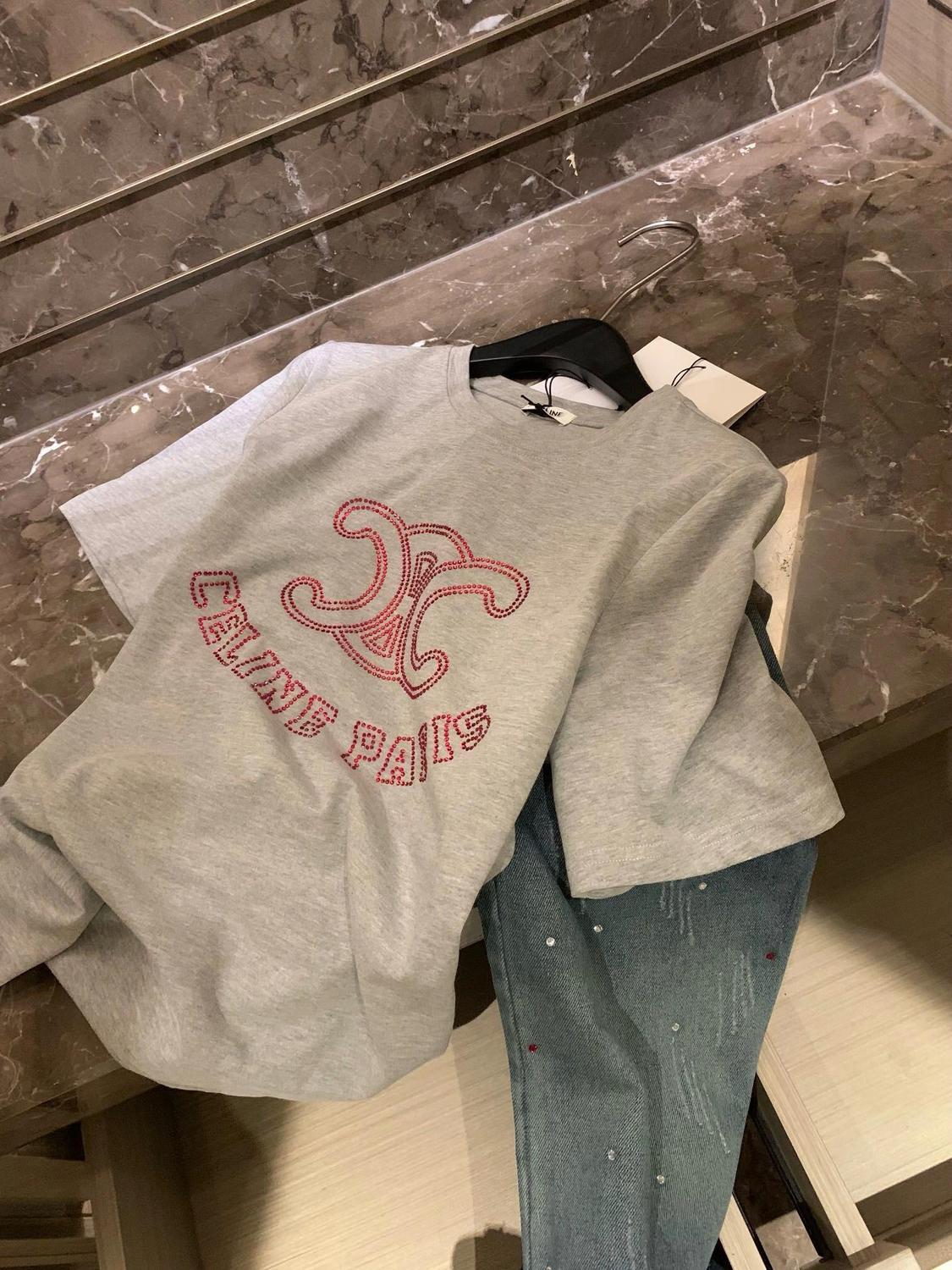 【Tops】ホットダイヤモンドTシャツ T01628