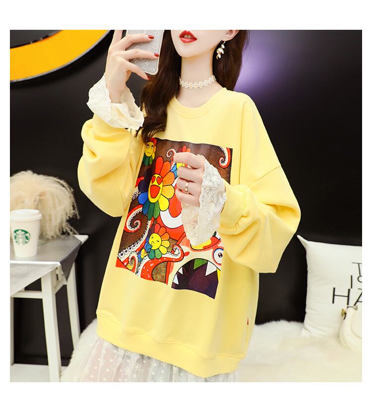 【dress】定番シンプルカジュアルレース切り替え2色ワンピース