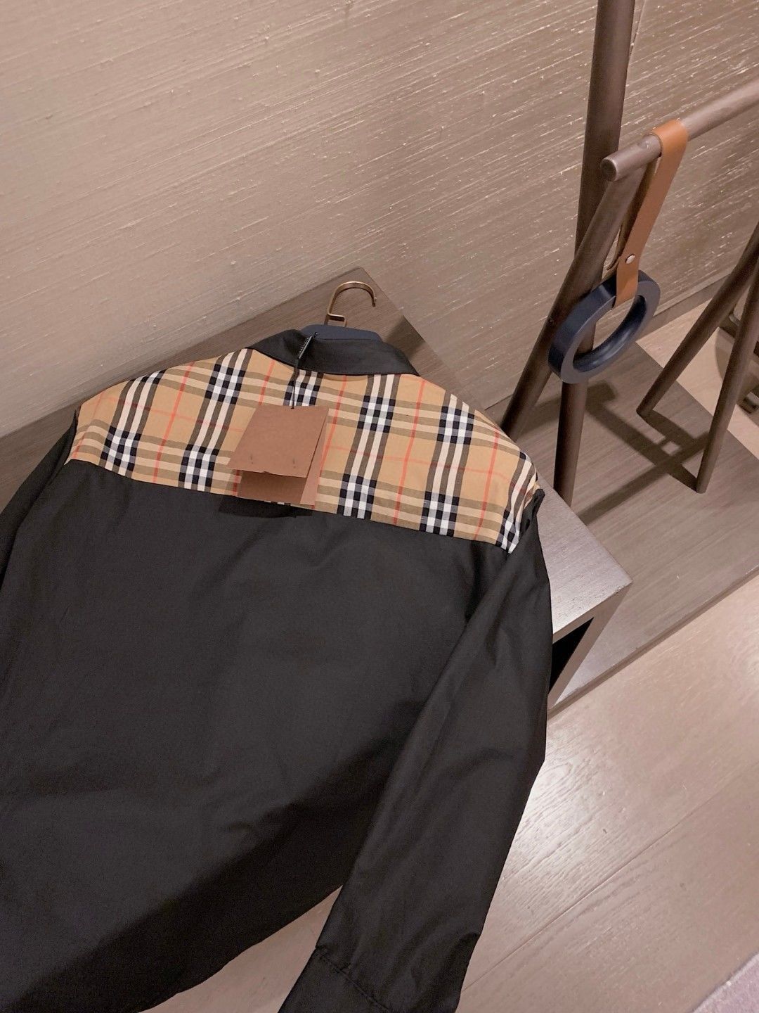 【Tops】チェック柄切り替えシャツ T01430