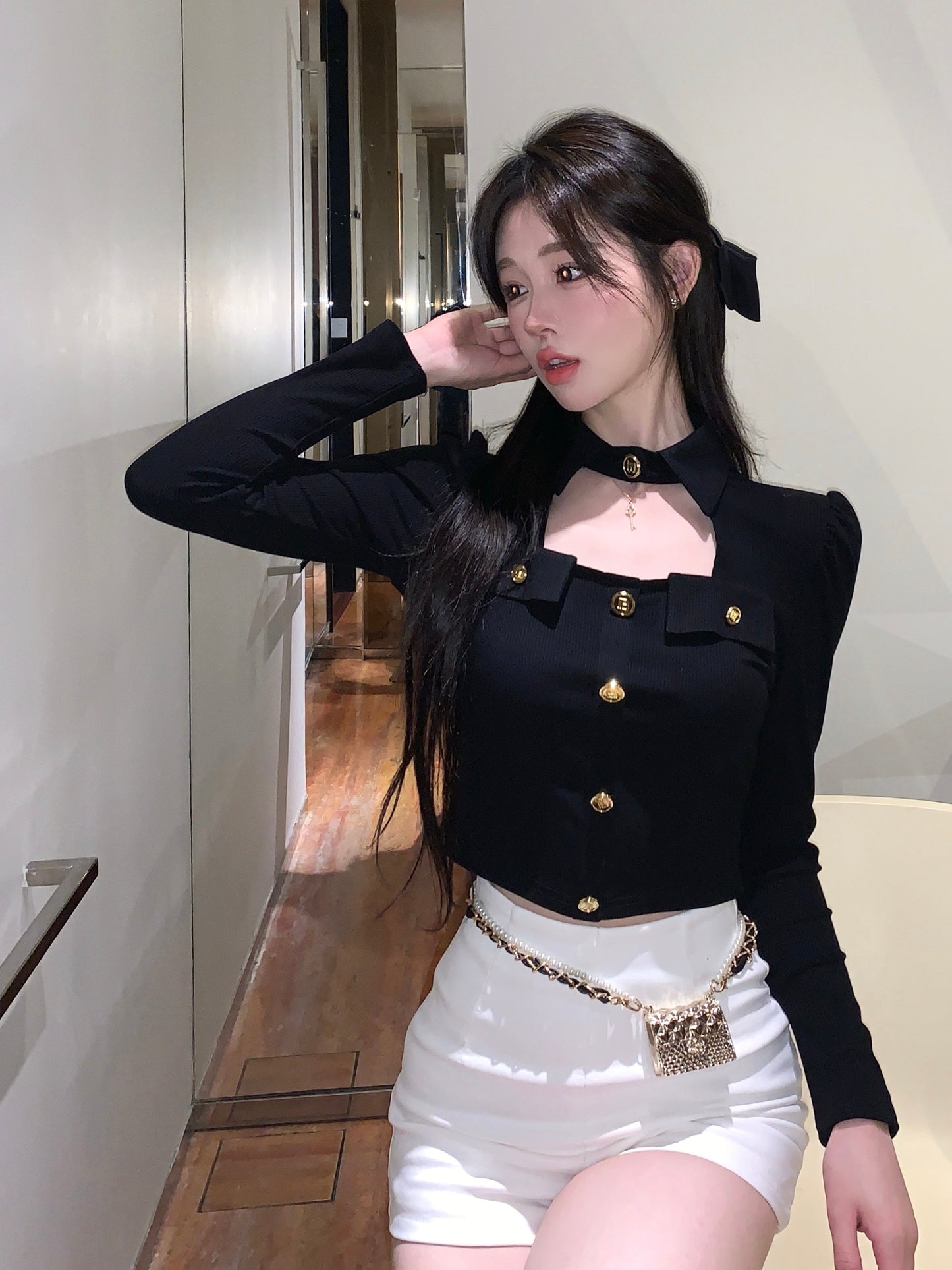 【Tops】セクシーシャツ W14119