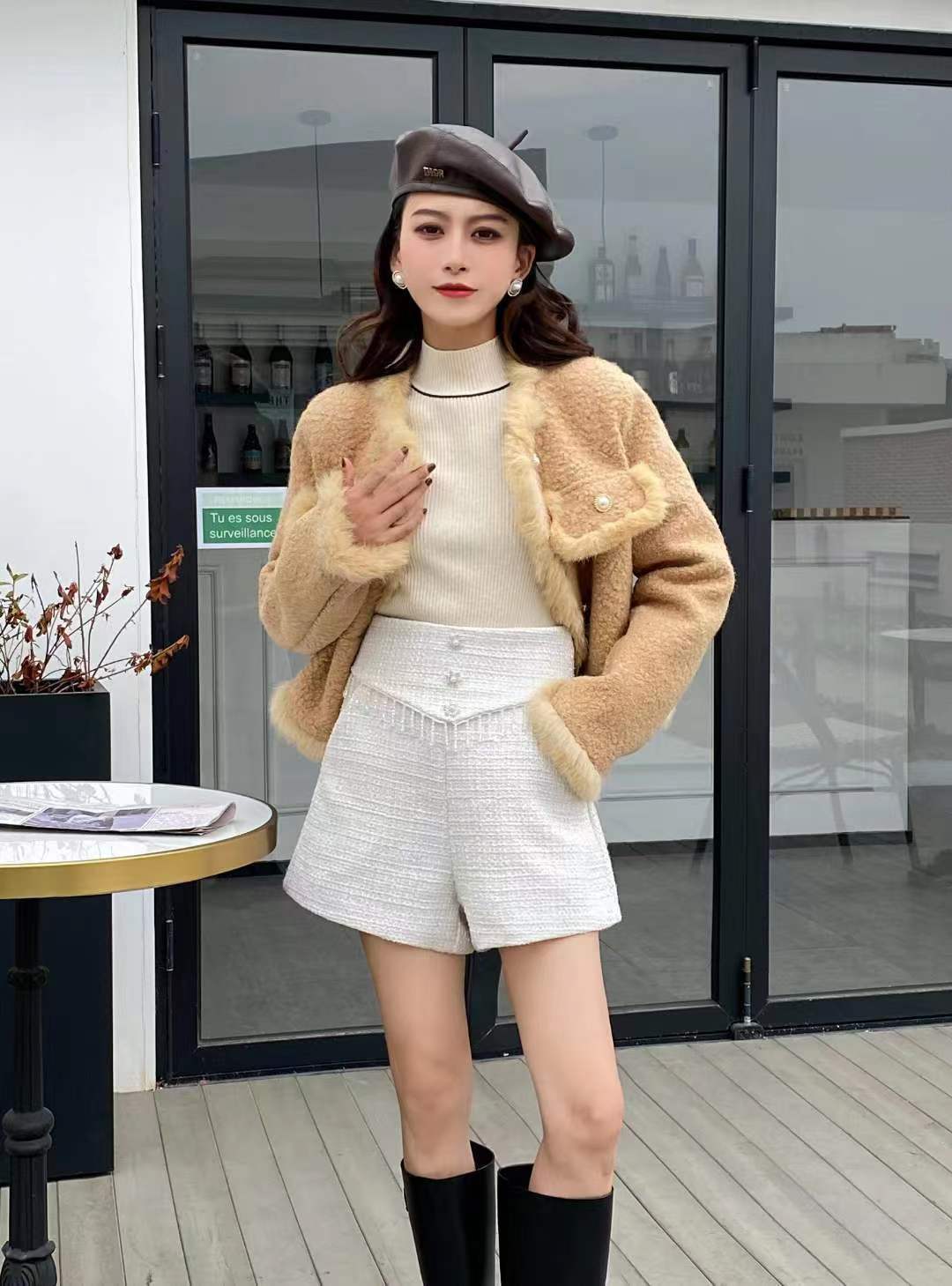 【Bottoms】ツイード人気ショートパンツ Z-6325