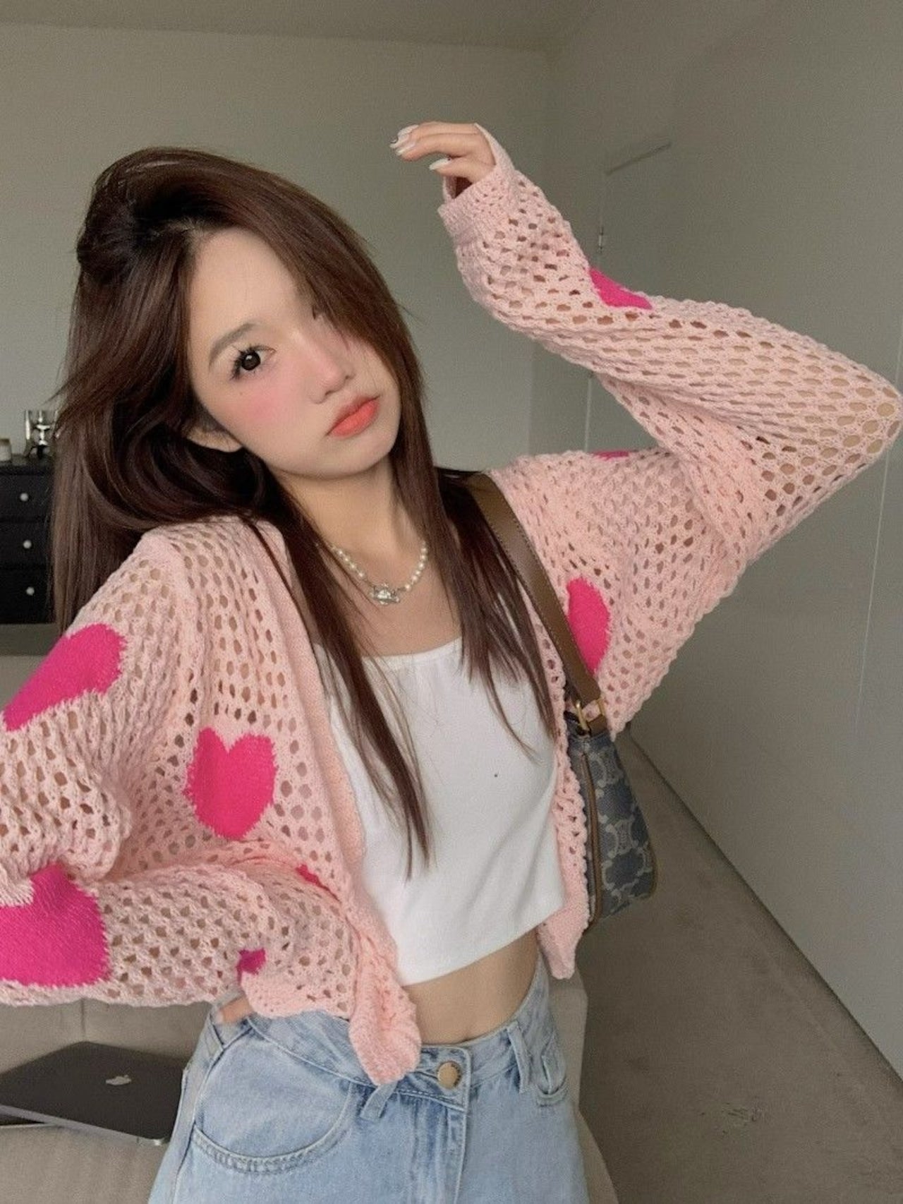 【Tops】 ファッション感満々ニットトップス W13983