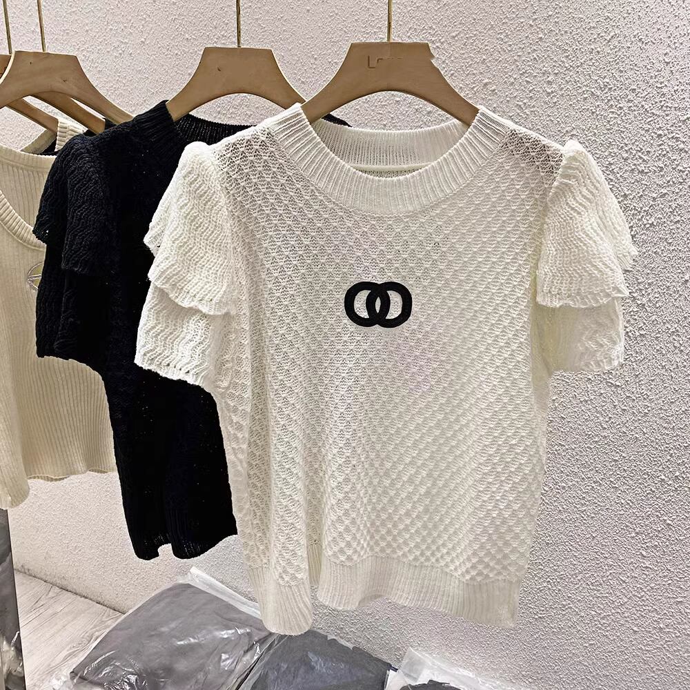 【tops】半袖ニットトップス M21883