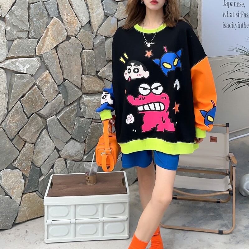 【tops】配色切り替えプリントプルオーバー M21438