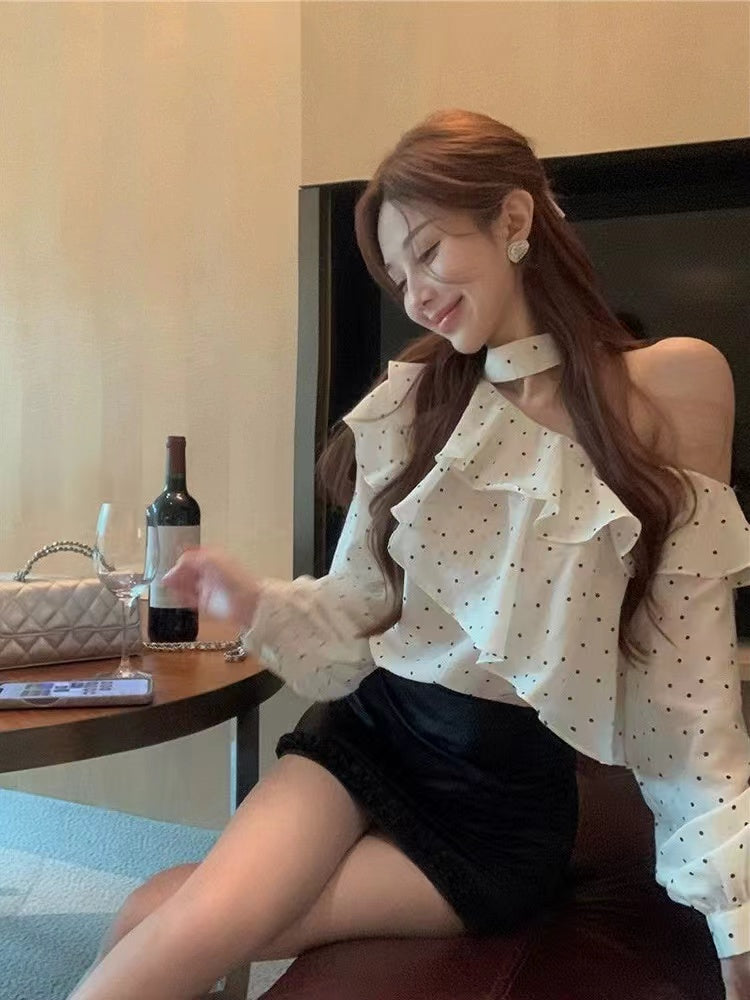 【Tops】肩見せブラウス W13195