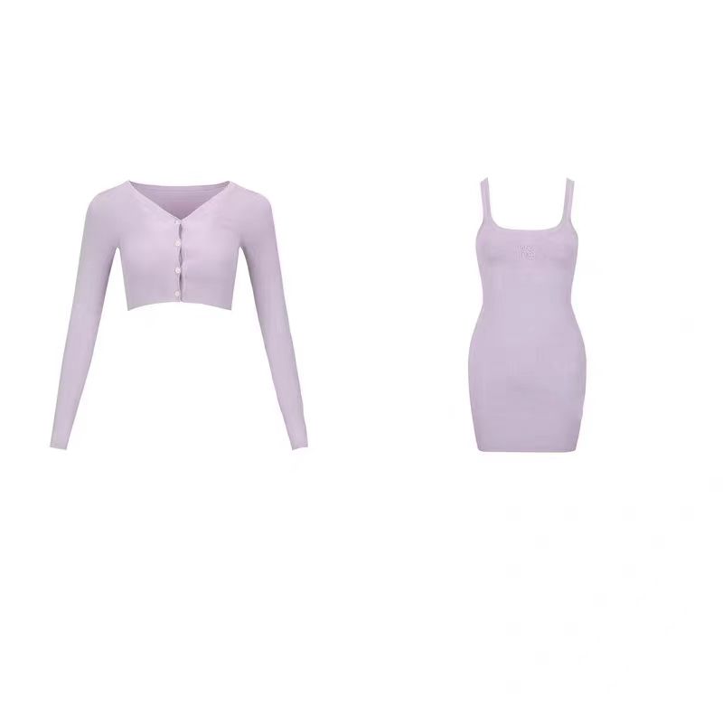 【Set】2点セット カーディカン +ワンピース    W13534