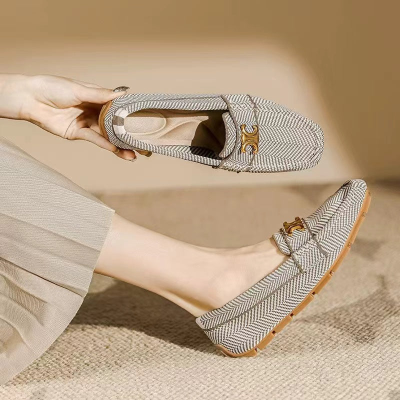 【Shoes】3色展開フラットシューズ W13354