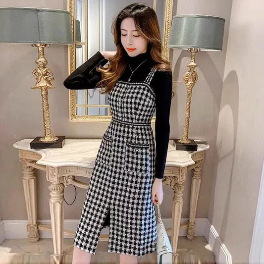 【Set】ニット+キャミワンピース2点セット W14738