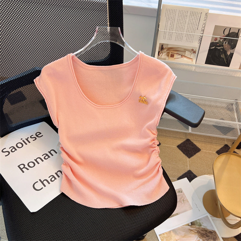【Tops】4色選択可ノースリーブTシャツ W12421