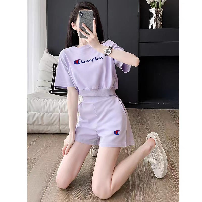 【Set】2点セット Tシャツ + パンツ W12259