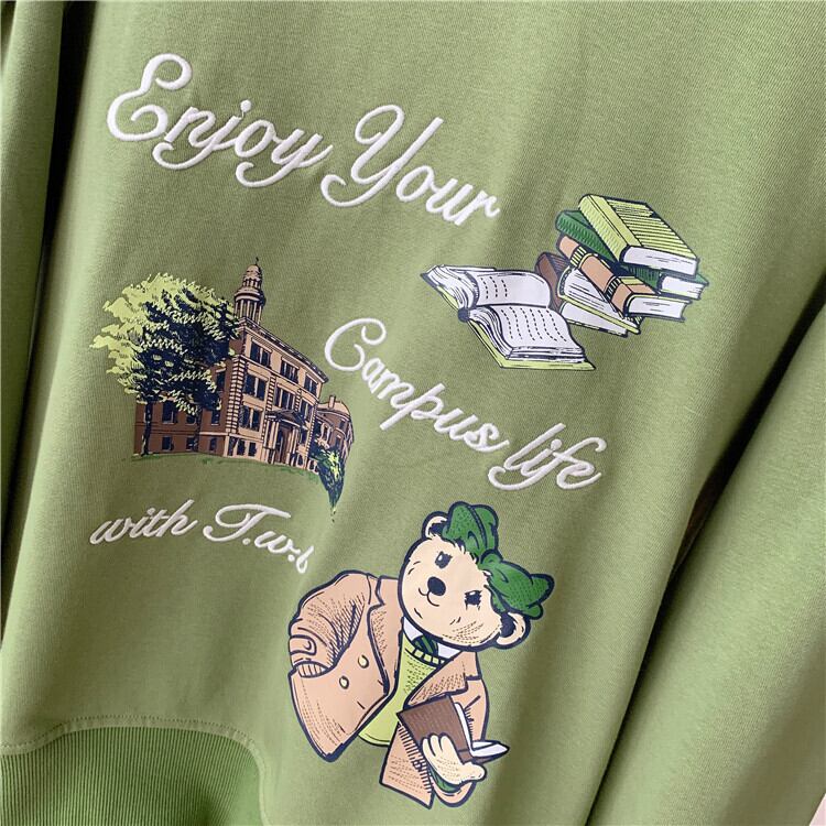 【tops】クマプリントフーディー M21432