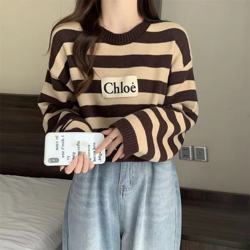 【Tops】ボーダー柄プルオーバー W13483