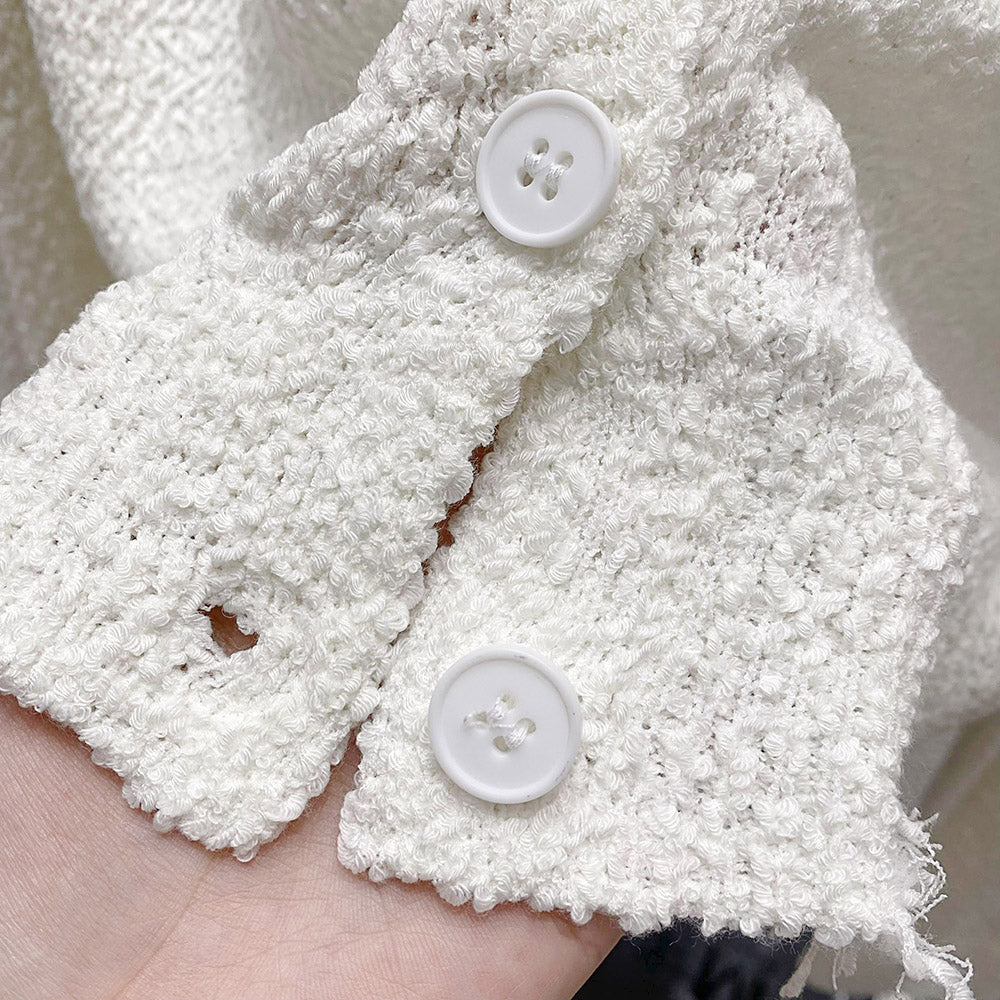 【Outer】ヴィンテージ加工ニットカーディガン W13300