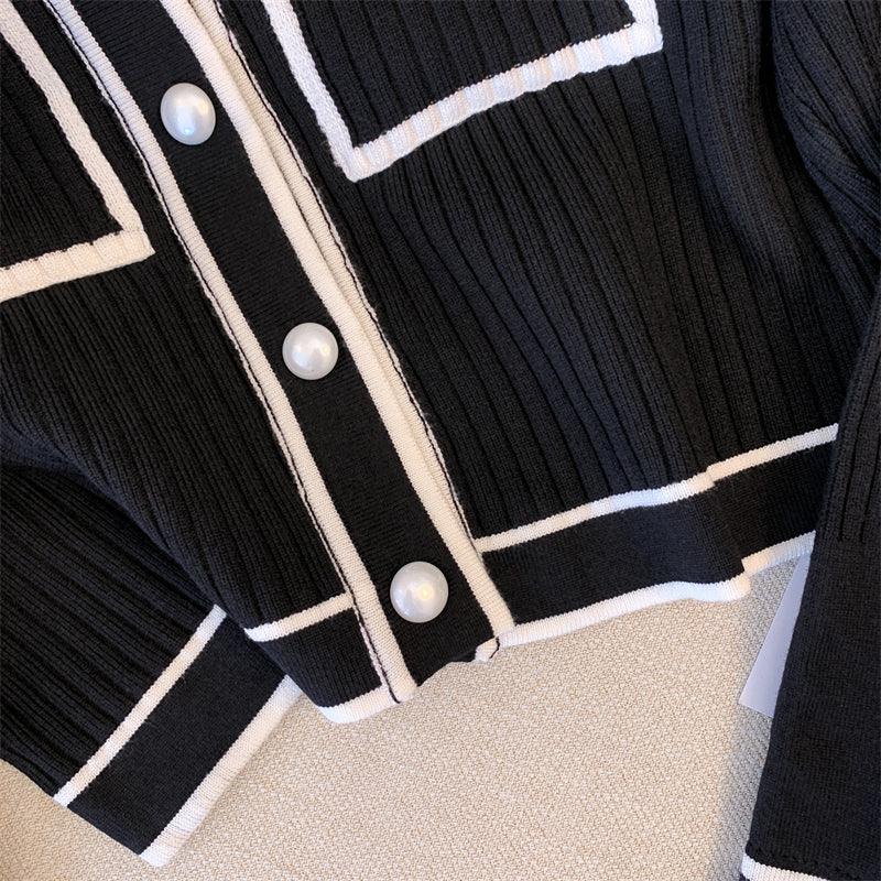 【Outer】配色カーディガン W14522