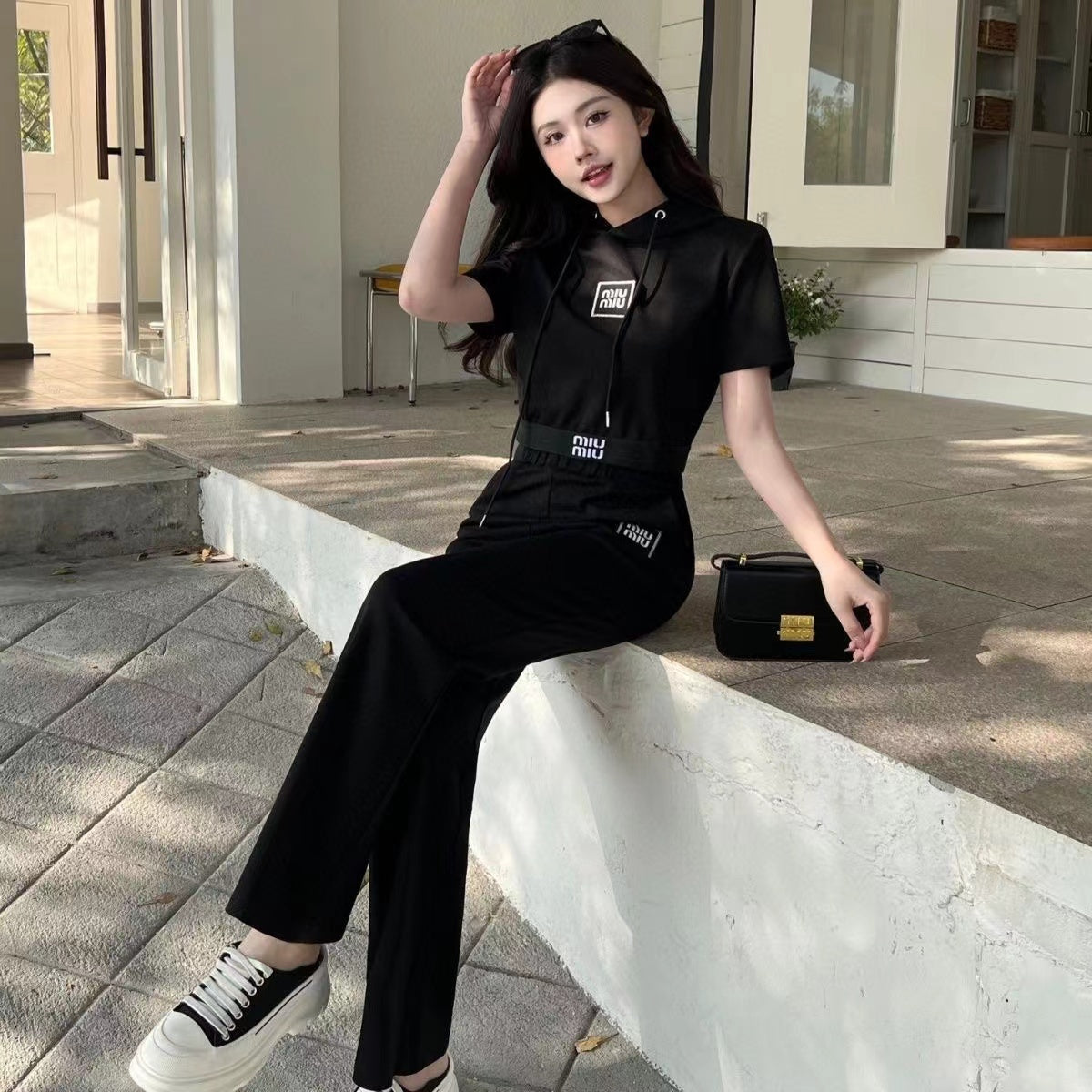 【Set】セットアップ Tシャツ + パンツ W12176