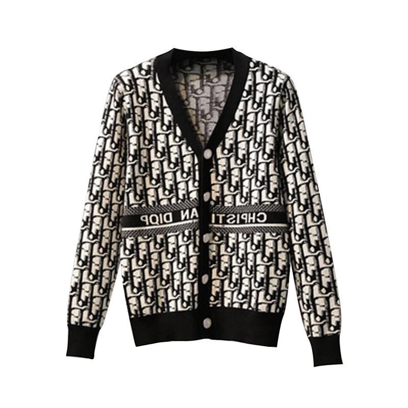 【Outer】ジャカードカーディカン W13698