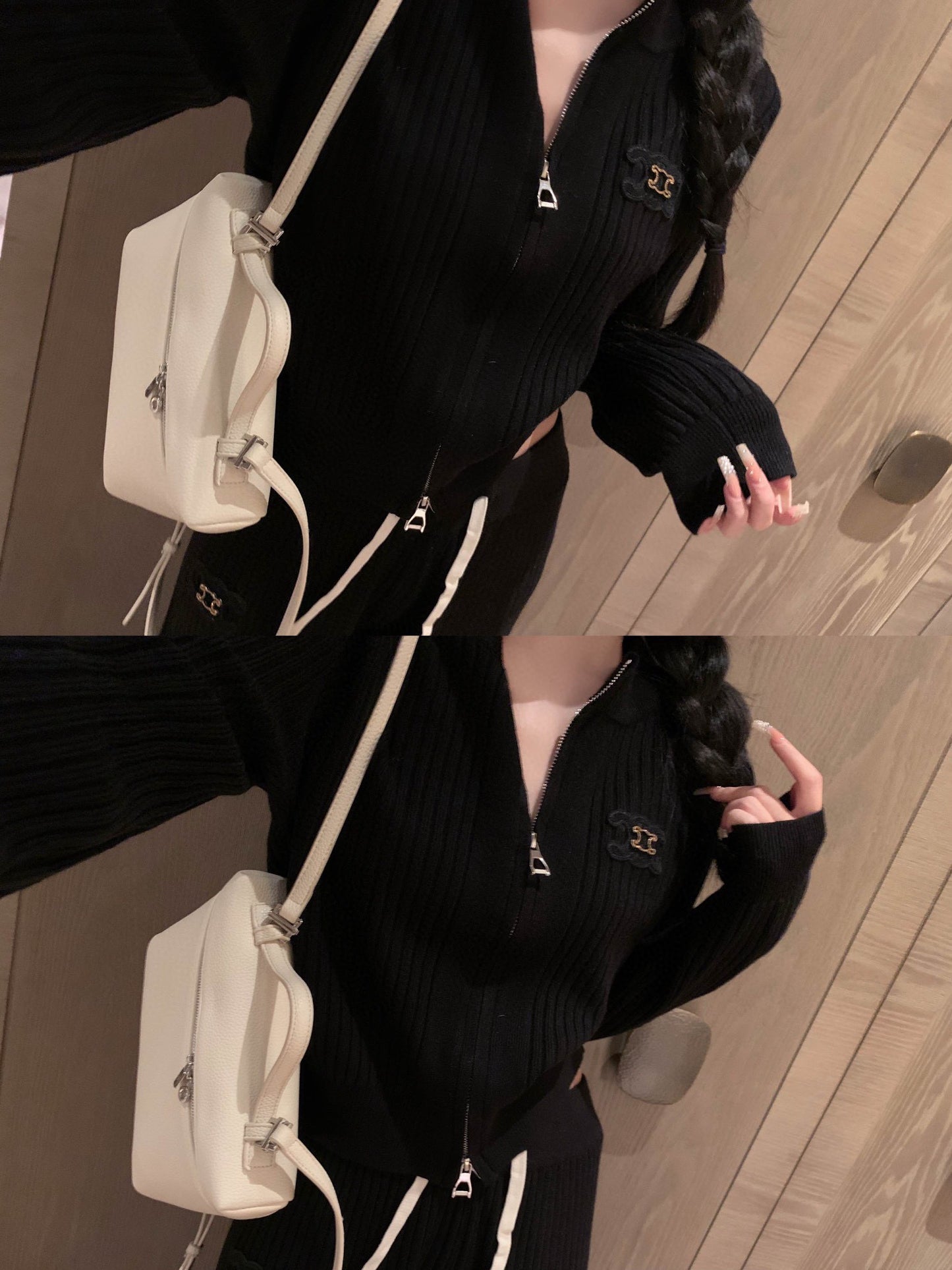 【Set】カーディガン+パンツ 2点セット W14491