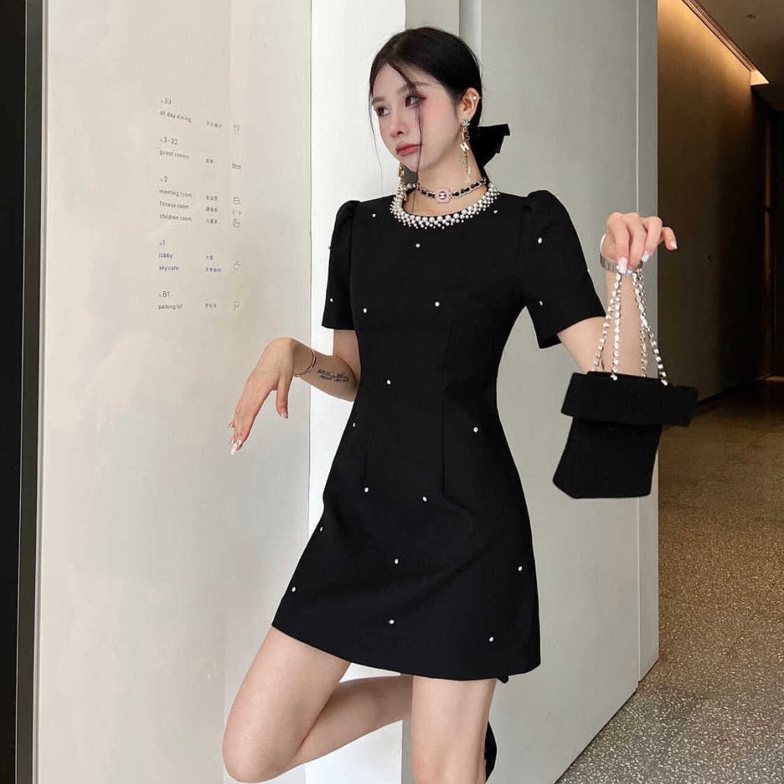 【Dress】クルーネックドレス T01452