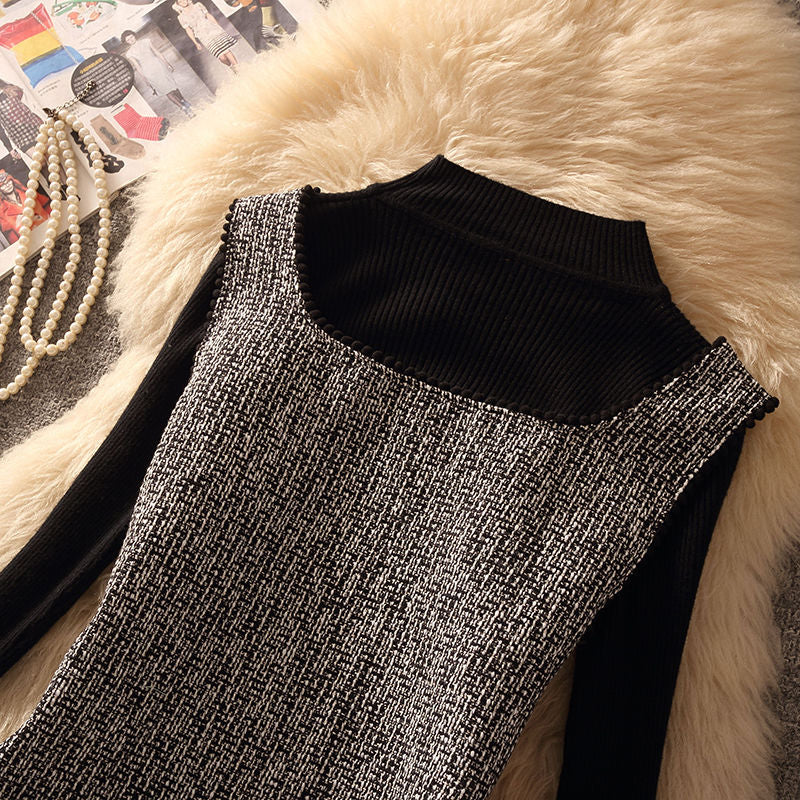 【Set】ニット+ワンピース セット Z8180