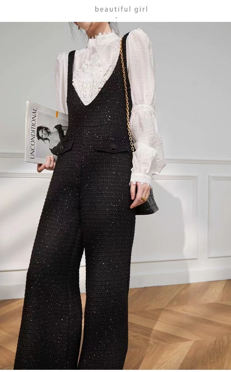 【Set】2点セット ブラウス + サロペット W11310