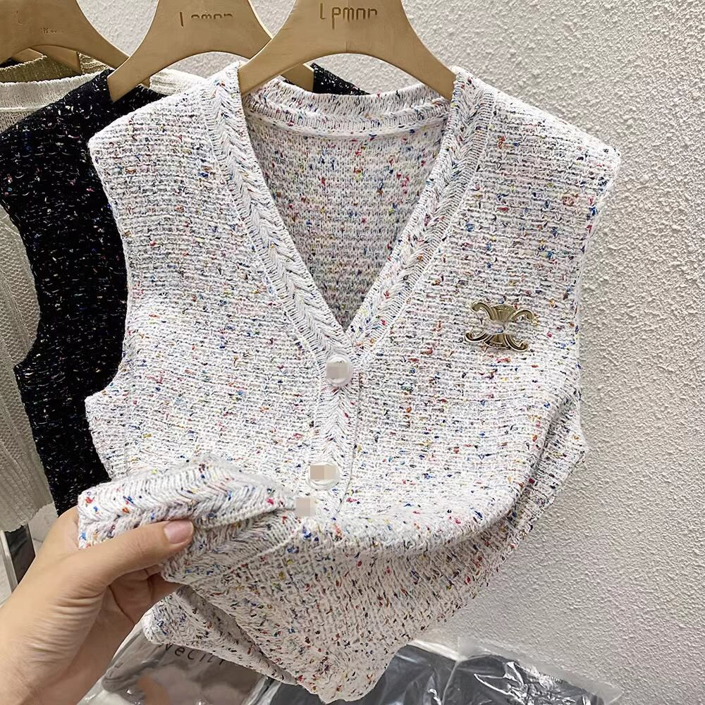 【tops】ニットVネックジレ M21869