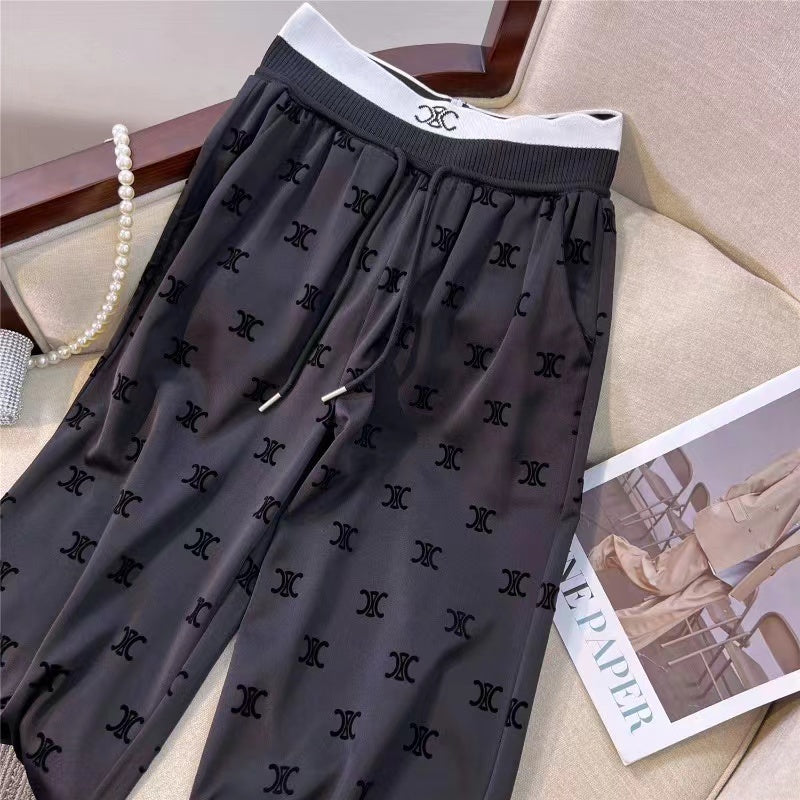 【Bottoms】新入荷~切り替えデザインワイドパンツ W10868