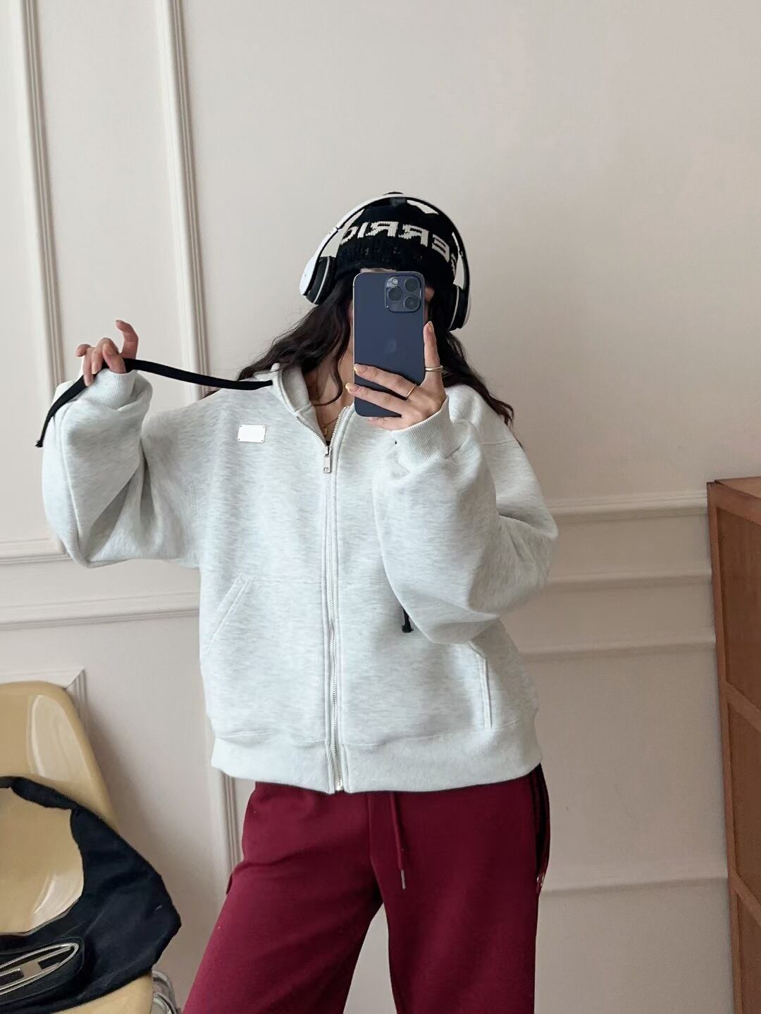 【tops】シンプルパーカー Z6719