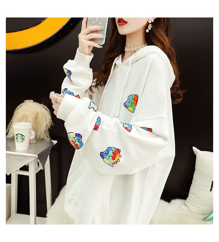 【tops】合わせやすいカジュアル大好評カートゥーンパーカー2色