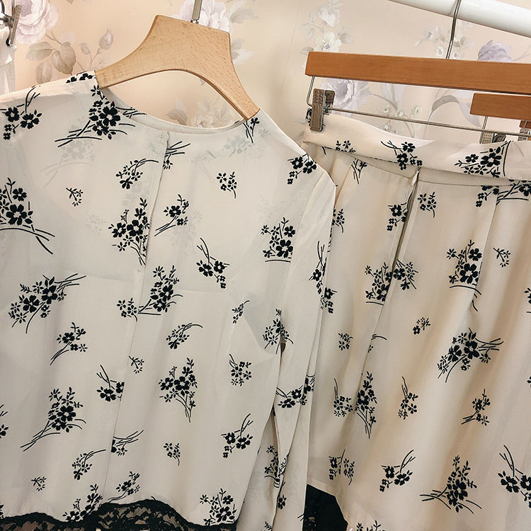 【Set】セットアップ シャツ + スカート T01259