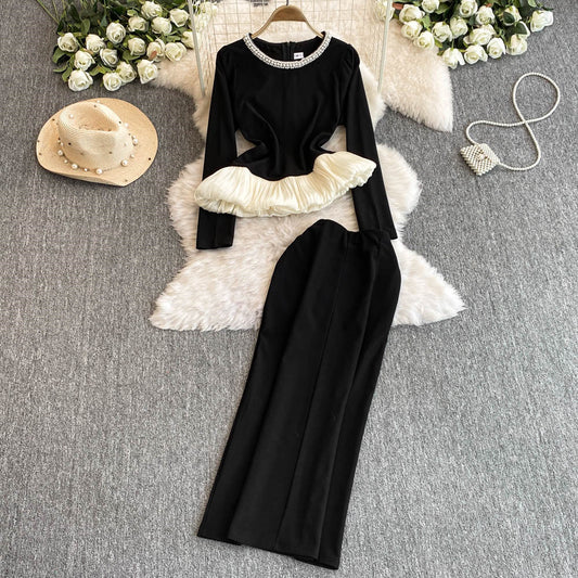 【Set】ブラウス +スカート2点セット  W14400